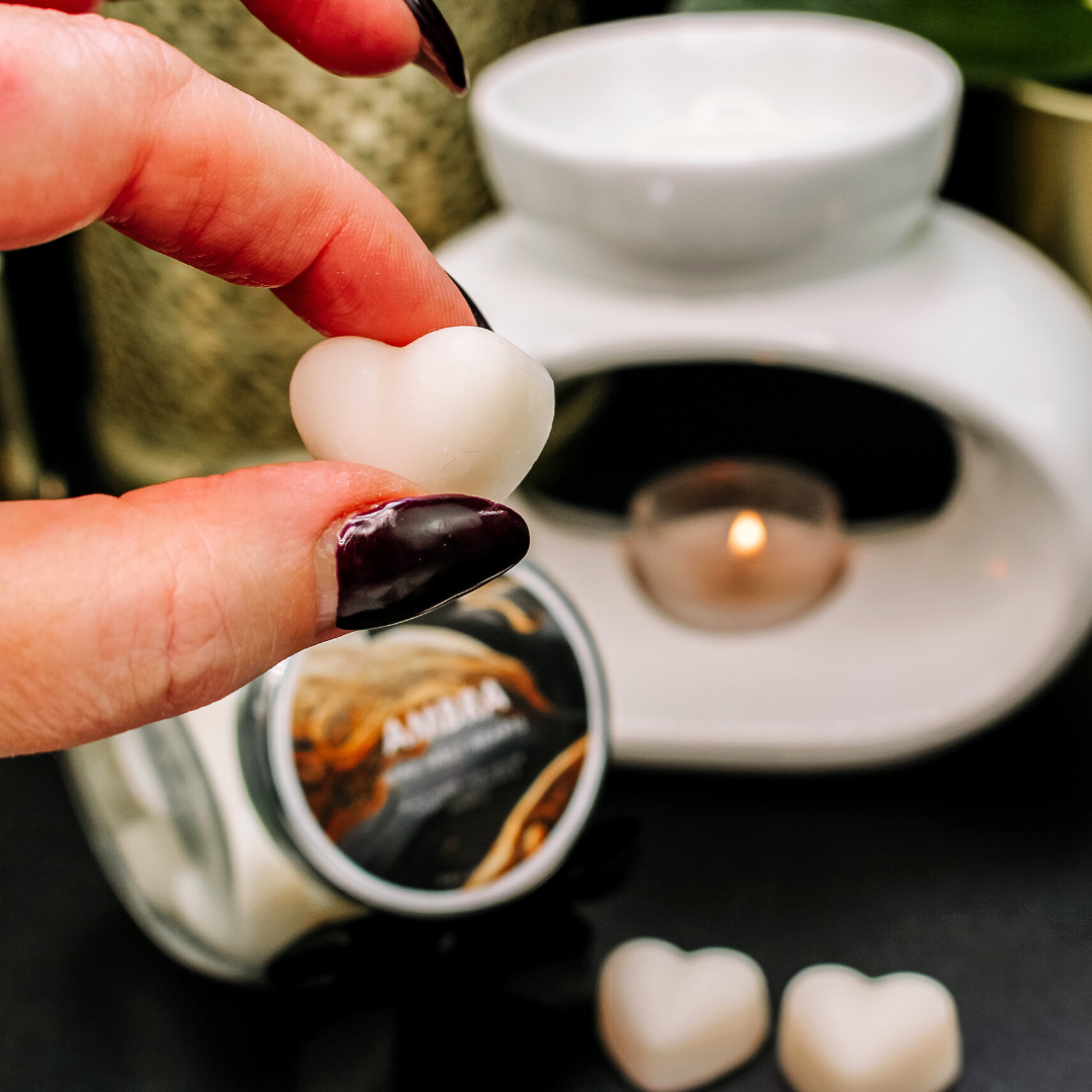 Handcrafted luxury wax melt hearts