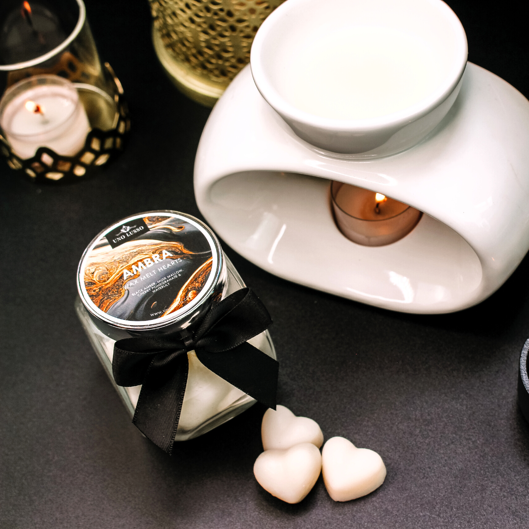 ambra Wax Melt hearts jar of 15