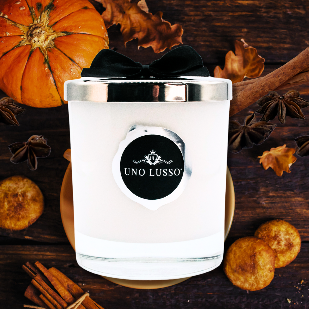Autumn Spice candle with silver lid