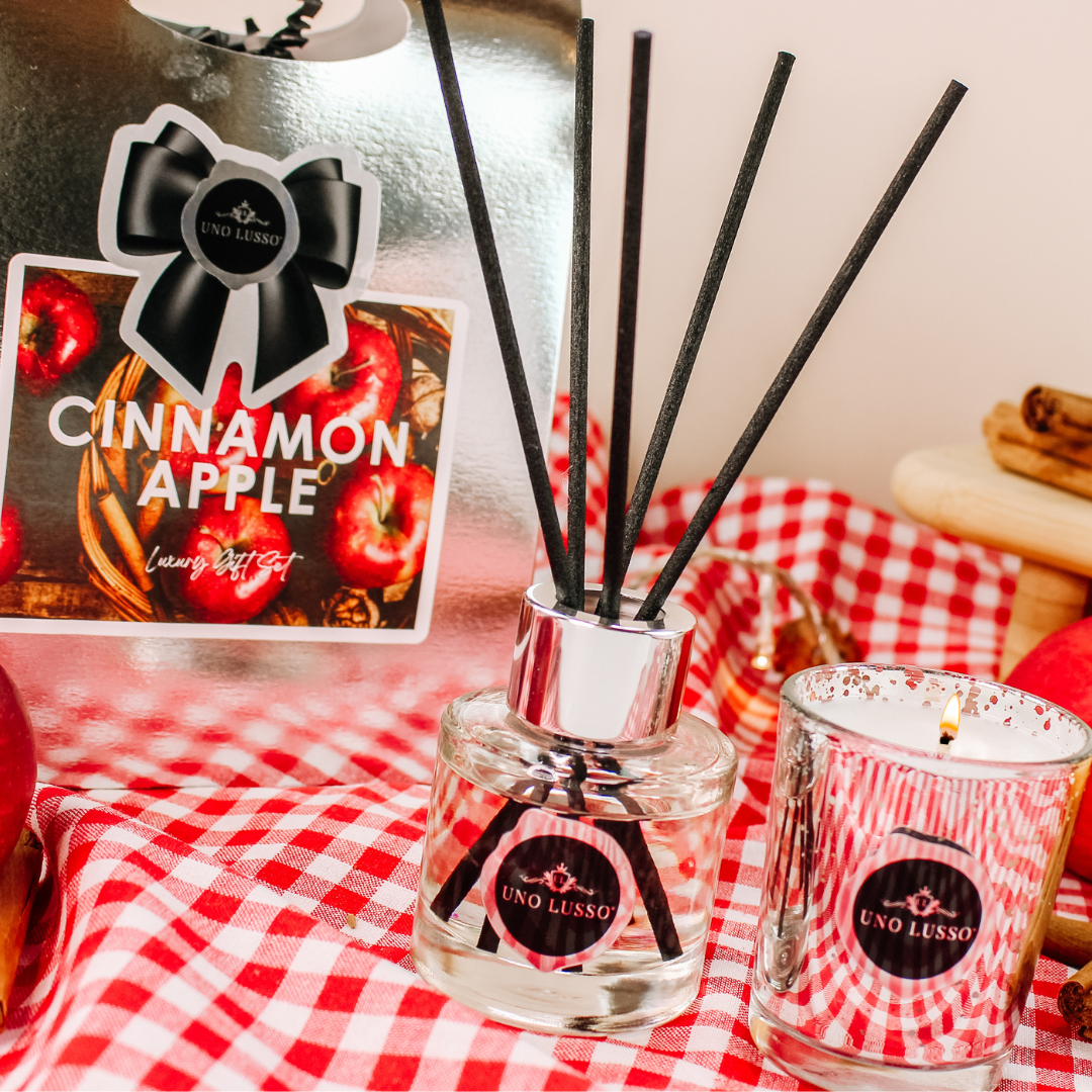 Cinnamon Apple Candle & Diffuser Gift