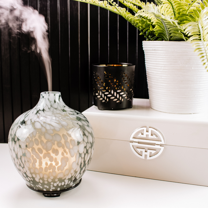 grey smoked glass mist diffuser