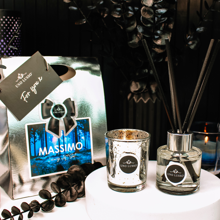 Massimo Silver Mini Candle & Diffuser Gift Set