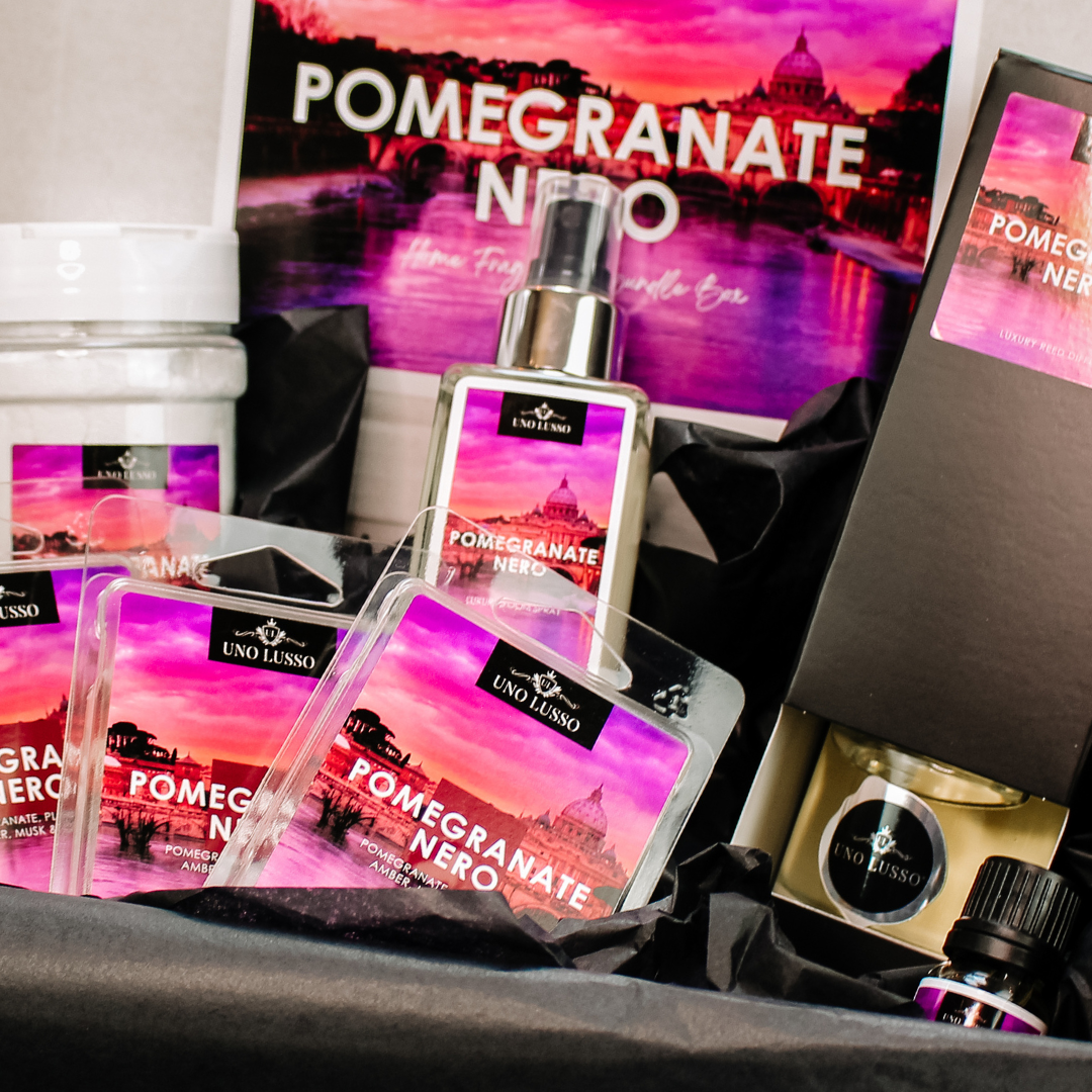 Pomegranate Nero home fragrance discount box