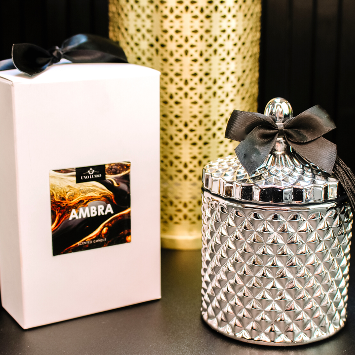 Silver Luxe Venetian Candle
