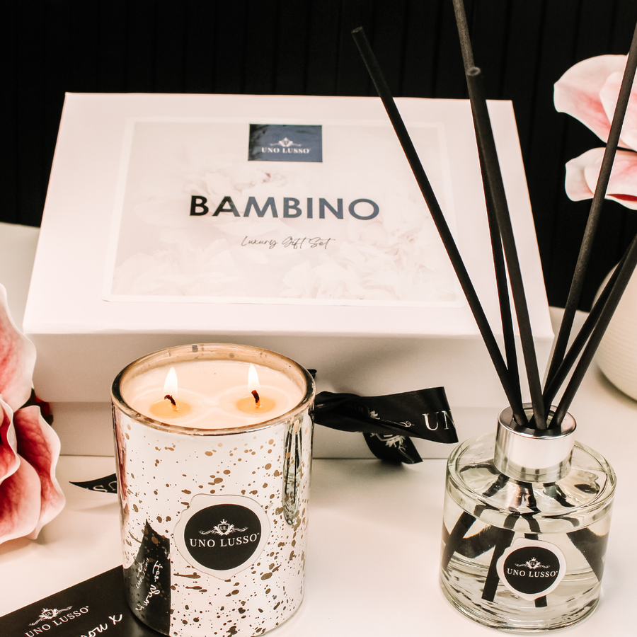 Silver Shimmer candle & diffuser gift - Bambino