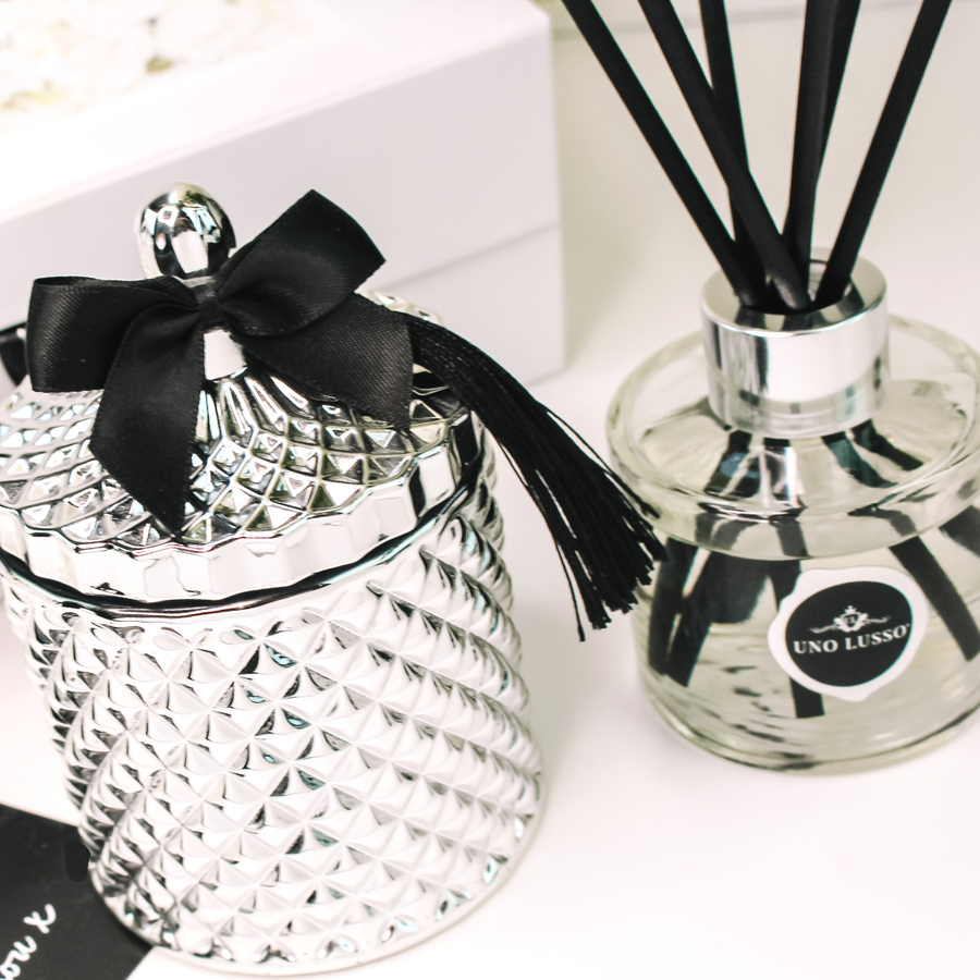 Silver Venetian candle & diffuser Gift Set