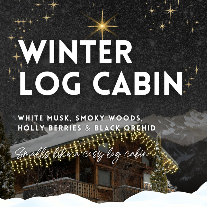 Winter Log Cabin Wax Melt Clamshell